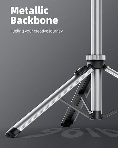 Miniatura 3 de EUCOS Trípode de metal para teléfono, soporte de trípode para iPhone de 67 pulgadas con control remoto y soporte de trípode ligero para cámara,