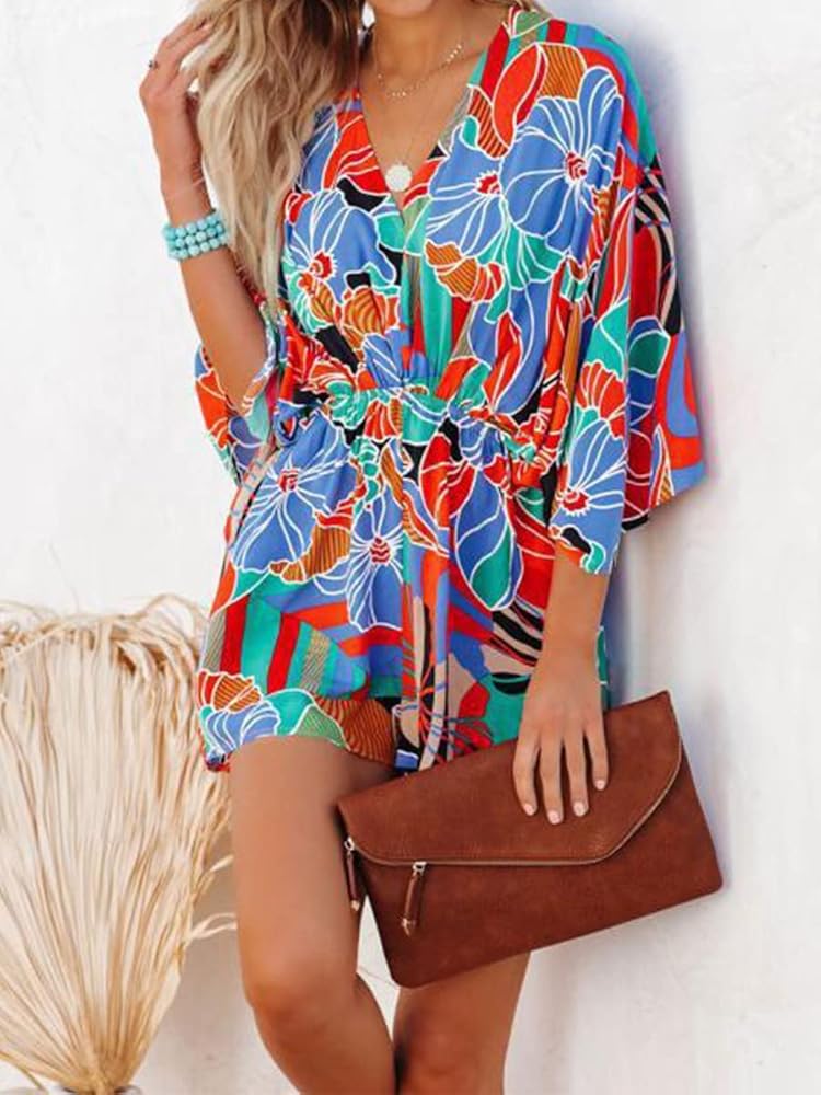 Amazon.com: Wrrkayly Summer Rompers for Women Long Sleeve V