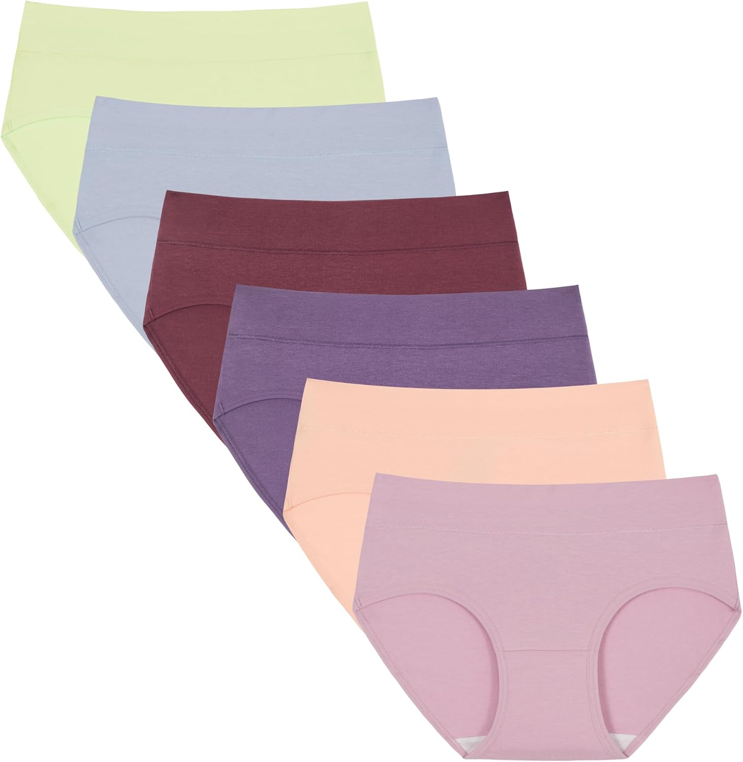 INNERSY Teen Girls Underwear Cotton Stretch Briefs Comfy Mid Rise Panties 6 Pack