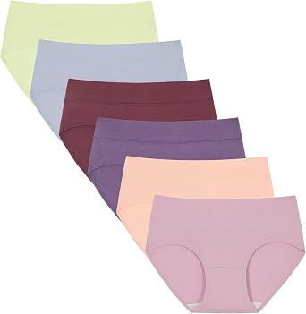 INNERSY Girls Underwear Cotton Mid Rise Panties 6-Pack | 100% Cotton Crotch, Wide Waistband, Tagless Design, Everyday Wear for Teens Aged 8-16