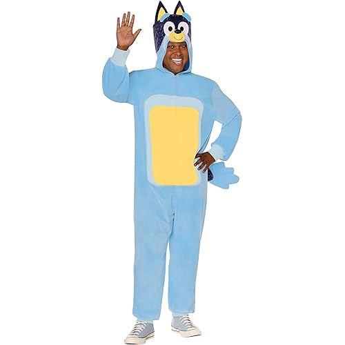 Spirit Halloween Bluey Adult Bandit Heeler Costume | Officially Licensed | Group Costume | Jumpsuit Outfit | Easy Costume