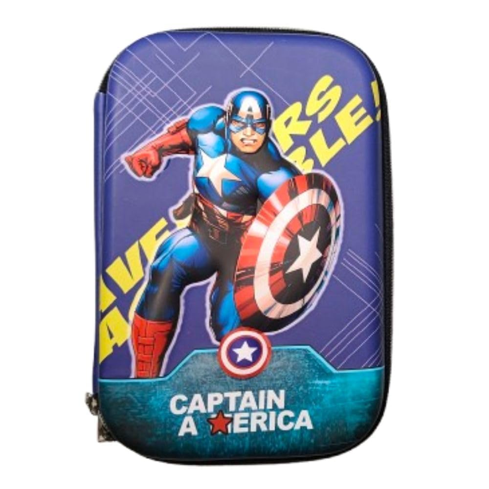 Praha 3D Hardbound Pencil Pouch, Smiggle Pouch EVA Material Pencil Case, Large Pen Holder Box with Multi-Compartment, Cosmetic Pouch Bag Stationery Organizer for Kids, (Multicolor) (H)