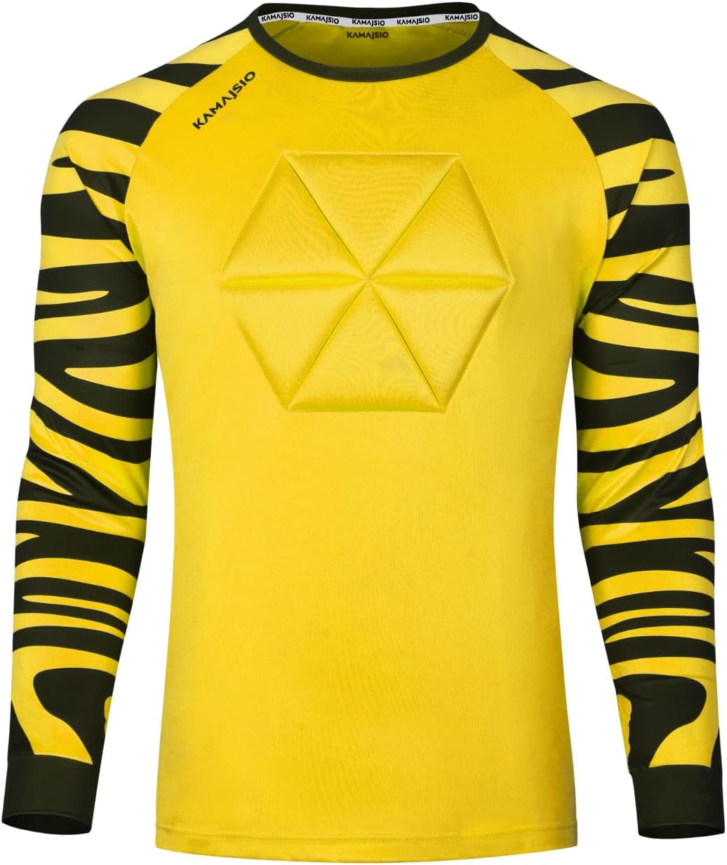 Soccer Goalie Jersey Youth & Adult - Padded Goalkeeper Jersey - Long Sleeve Soccer Goalie Shirt for Kids, Men, Women