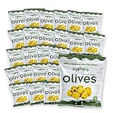 Veggicopia Olives, Keto Tasty Green Pitted Snack Olives from Greece, Whole30 Approved (1oz bags, 24-