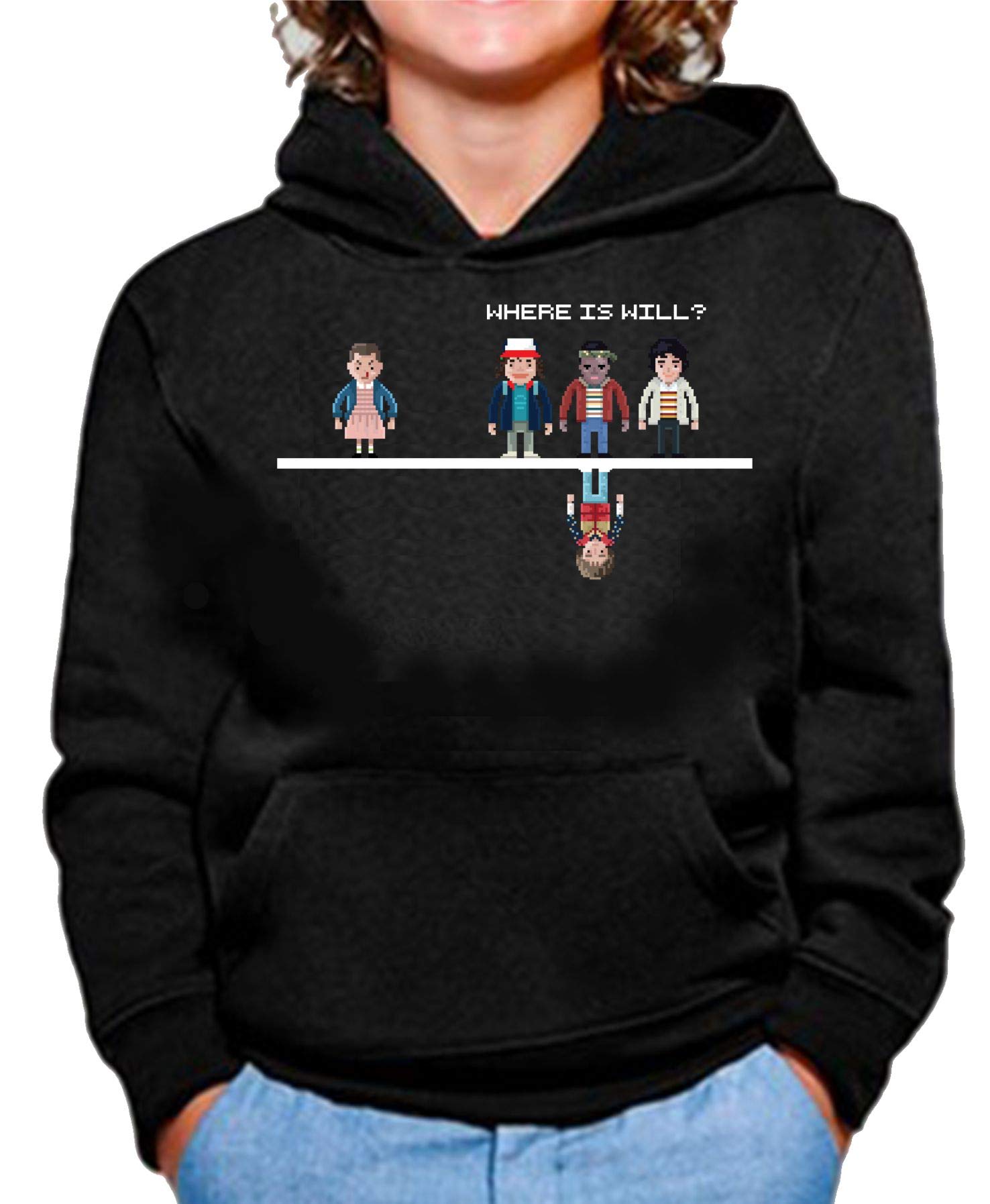the Fan Tee Sudadera de NIÑOS Eleven D&D Friends Don´t Lie Letras 008