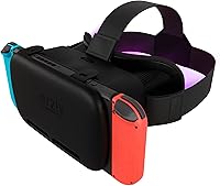 Orzly VR Headset for Nintendo Switch & OLED - Adjustable Lenses, Soft Padding, Full Controls Access - Black Gift Box