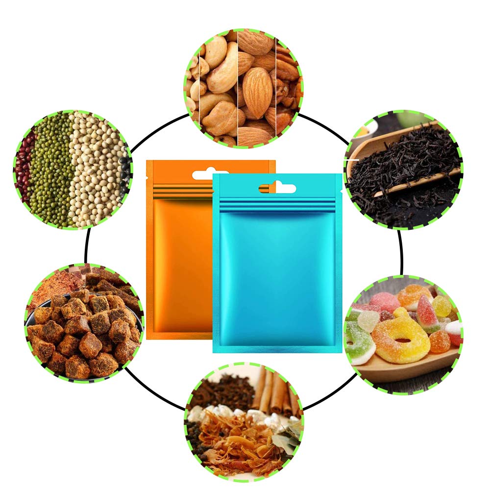 120 Pièces Sacs Papier D'Alm, Sacs Mylar Zip Lock, Sacs