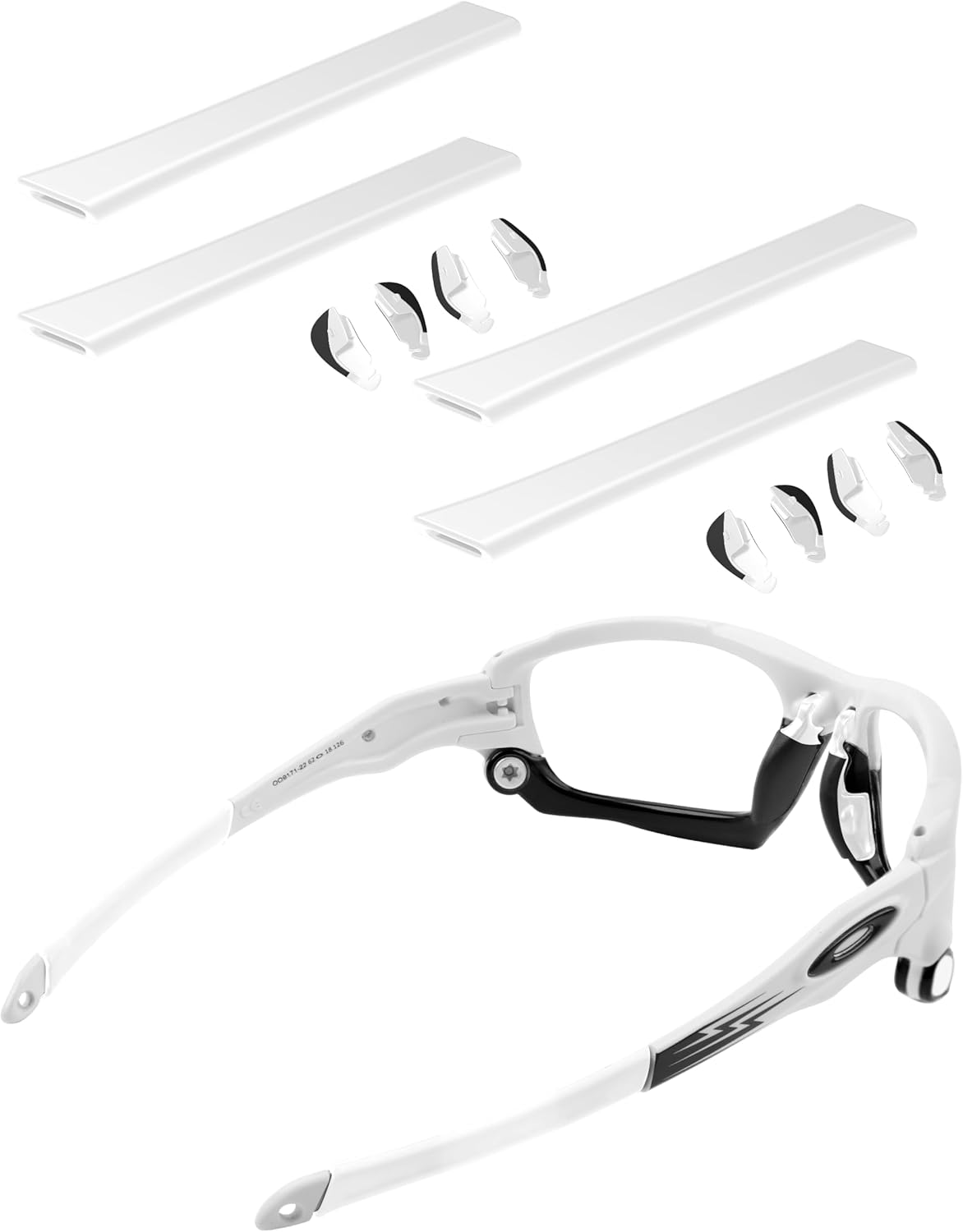SAUCER Replacement Earsocks Temple Sleeve & Nose Pieces Pads for Oakley Jawbone Racing Jacket Sunglass