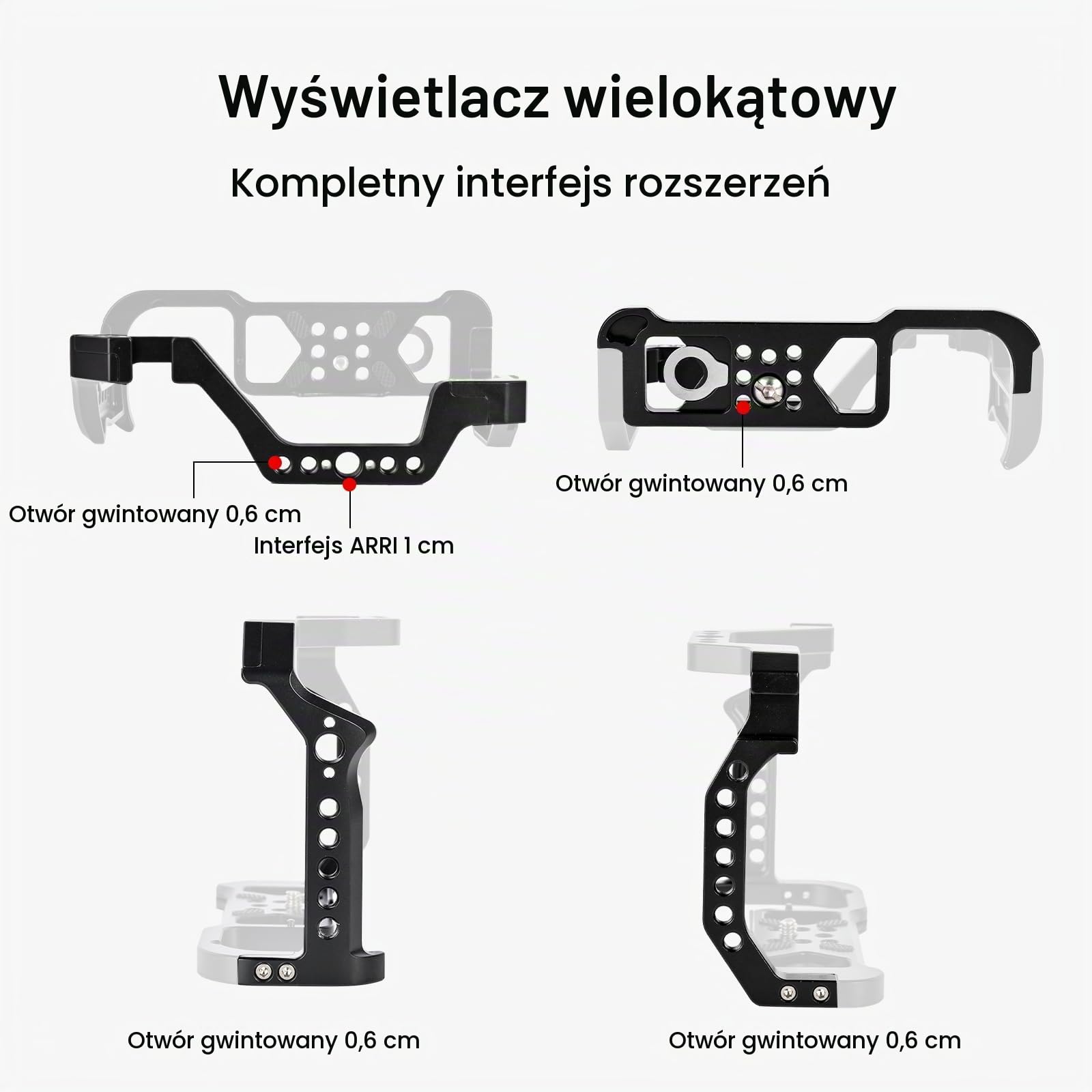 R5 ii/R5/R6/R5C/R6 ii klatka na aparat, R5 Mark ii/R6 Mark ii klatka z zimną stopką i interfejsem ARRI do EOS R5 ii/R6 Mark II/R5 Mark II/R5/R6/R5C