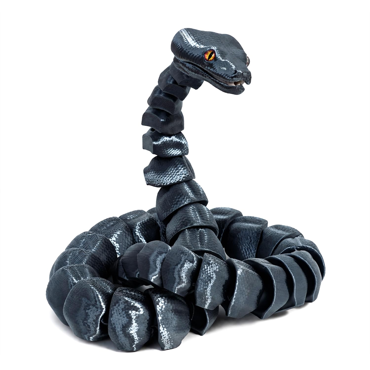 20-Inch 3D-Printed Snake, Articulated Flexible Reptile Figure