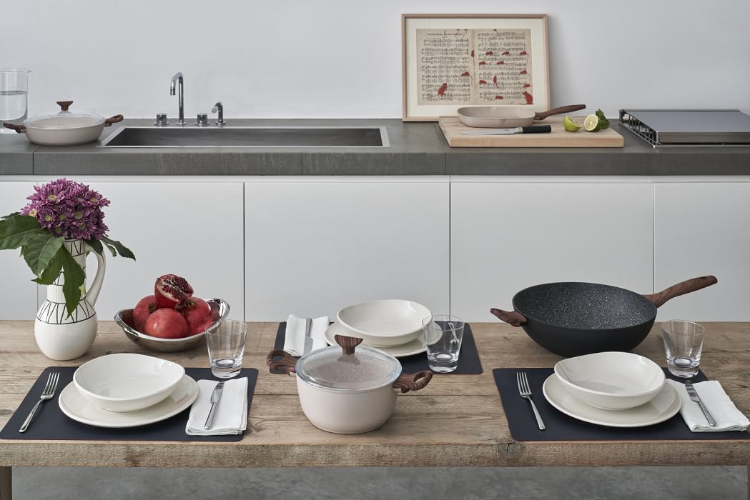 Sambonet - Wok Spadella 1 Manico cm 32 C/Cop. Rock & Rose Black Alluminio