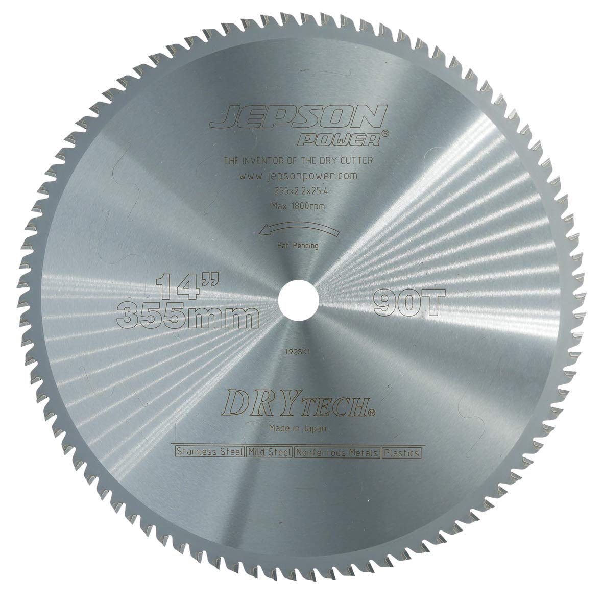 Jepson, Lama per sega circolare in metallo duro, 355 x 2,2 mm, 90 denti, 600571.0