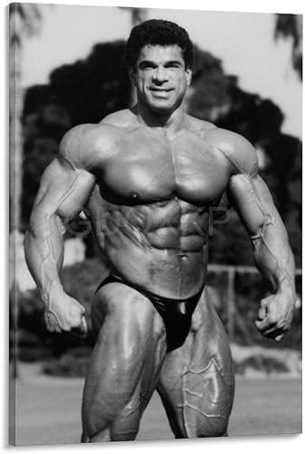 Lou Ferrigno - Póster de arte vintage en blanco y negro con citas de celebridades para sala de estar, dormitorio, 20 x 30 pulgadas