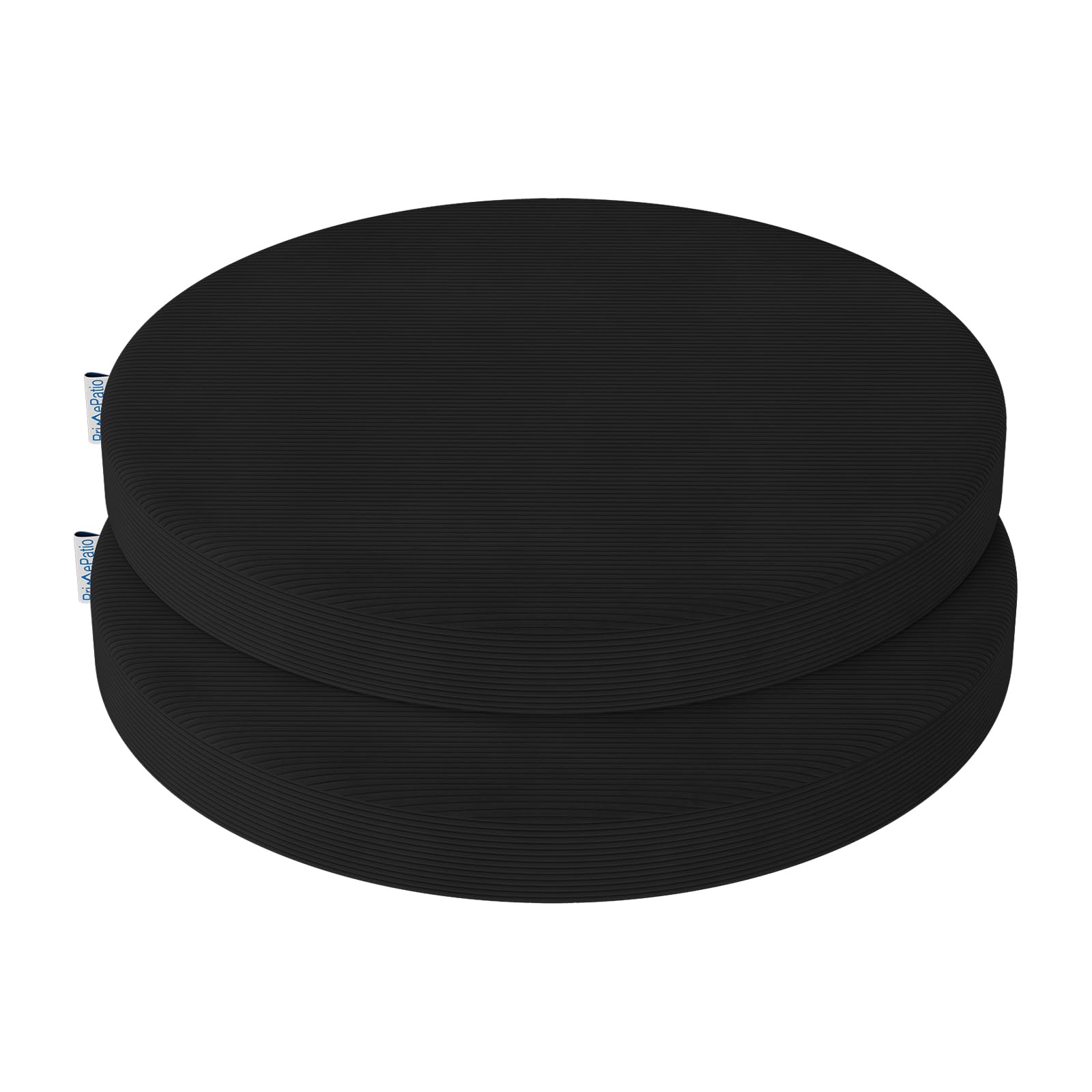 Coussin d'assise rond noir 35 x 35 cm galette de fauteuil chic finition soignée