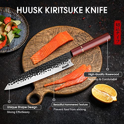 Huusk Kiritsuke Chef Knife Professional 9" Bundle With Professional Cooking Knife #TOP3