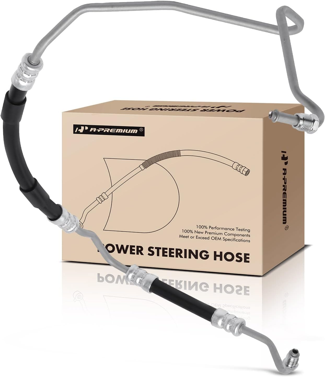 A-Premium Power Steering Pressure Hose Line Assembly Compatible with Jeep Wrangler 2012-2017, Wrangler JK 2018, 3.6L, with O-ring, Pump To Gear/Rack Pinion