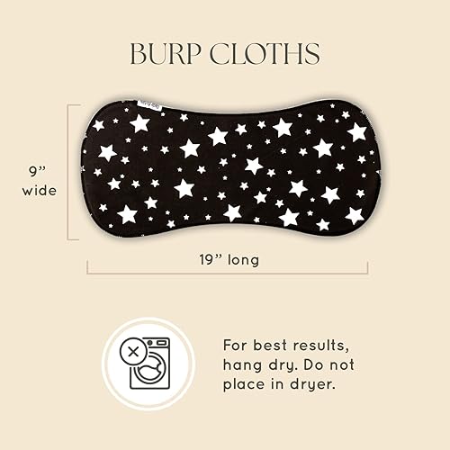 Miniatura 6 de Dodo Babies Paquete de 5 paños para eructos para bebé, algodón suave y absorbente, artículos esenciales para recién nacidos, funda de trapo y