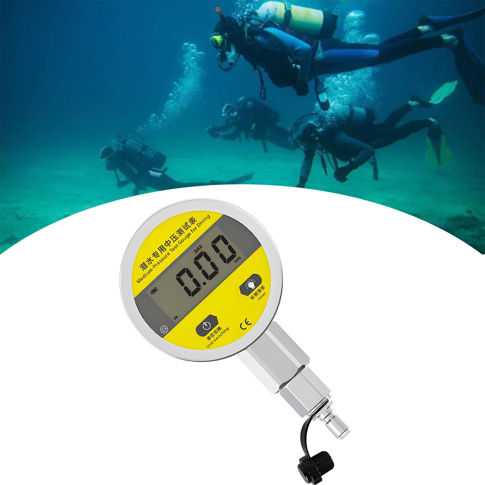 Precisely Scubas - Instrumento de presión de buceo, monitor subacuático, instrumento de buceo profesional, monitor submarino