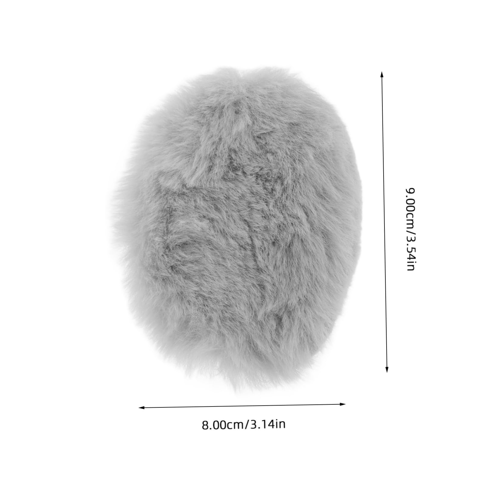 BESPORTBLE Outdoor Ear Warmers Rabbit Fur Earmuffs Full Coverage Ear Muffs for Men Women Boys and Girls Grey