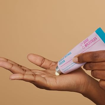 Good Molecules Gentle Retinol Cream 30ml/1oz - Night Cream With Retinol And Bakuchiol - Anti-Aging Skincare For Face Minimize Fine Lines, Wrinkles, Breakouts, Enlarged Pores, Hyperpigmentation