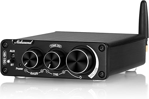 Nobsound NS-15G Mini Bluetooth 5.0 Amplificador Digital HiFi Audio Estéreo Clase D Potencia Amp 100W x 2 Control de graves agudos