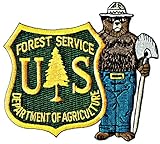 Officially-Licensed Smokey Bear U.S. Forest Service Shield Embroidered Iron-On Patch - New