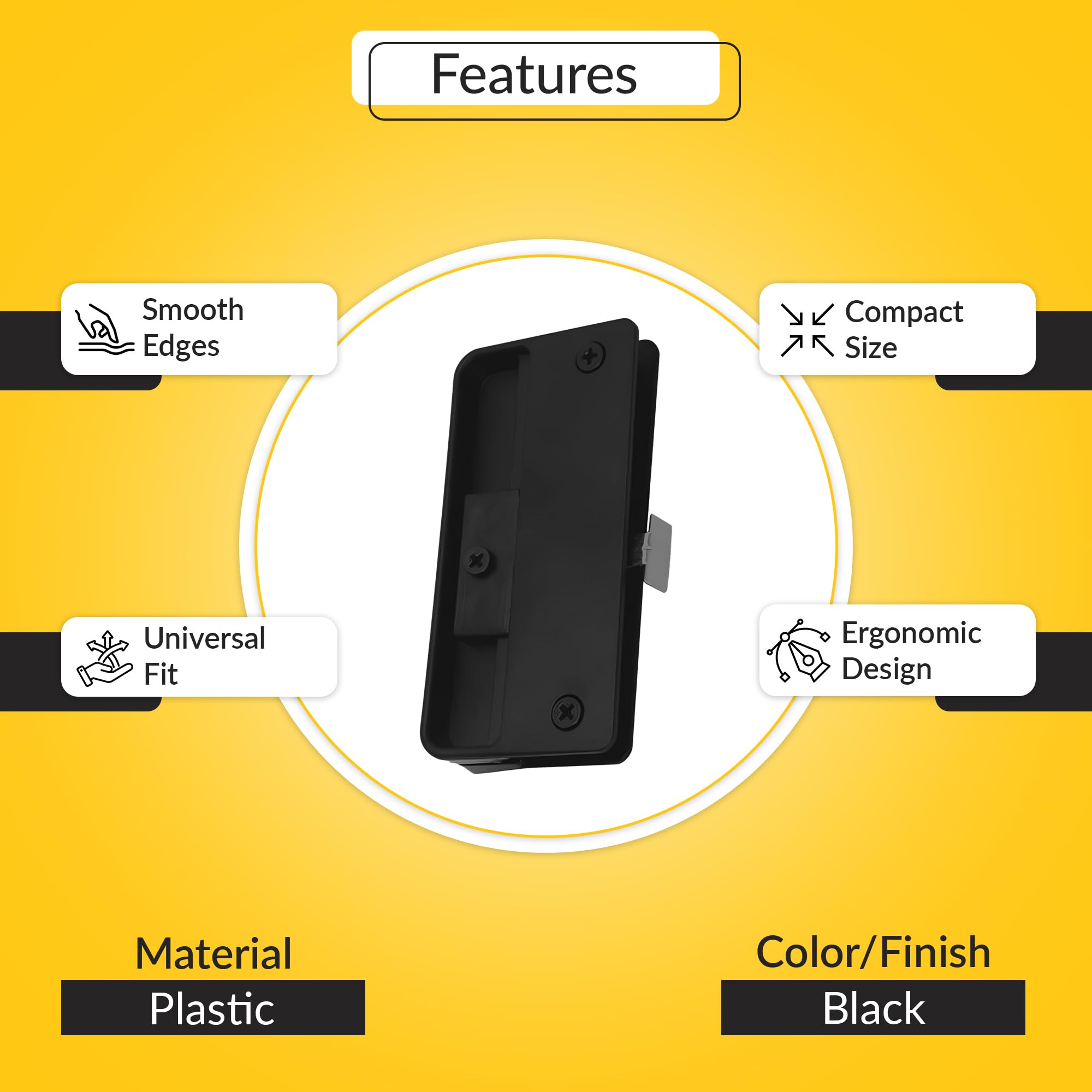 Brixwell Screen Door Latch - Black Finish -3 Brixwell Screen Door Latch - Black Finish -3