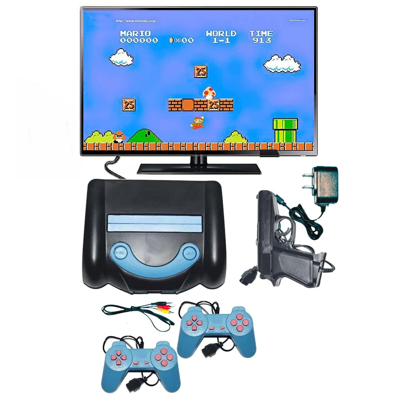 VIMZEE PREMIUM (90s Edition) Classic 8 Bit TV Video Game Console for Include Extra Games Trendy Kids Lovers Game Like :-Super Marrio, Contra, Adventure Island, Duck Hunt, Road Fighter ETC (B0C66HPDLS) Amazon Price History, Amazon Price Tracker