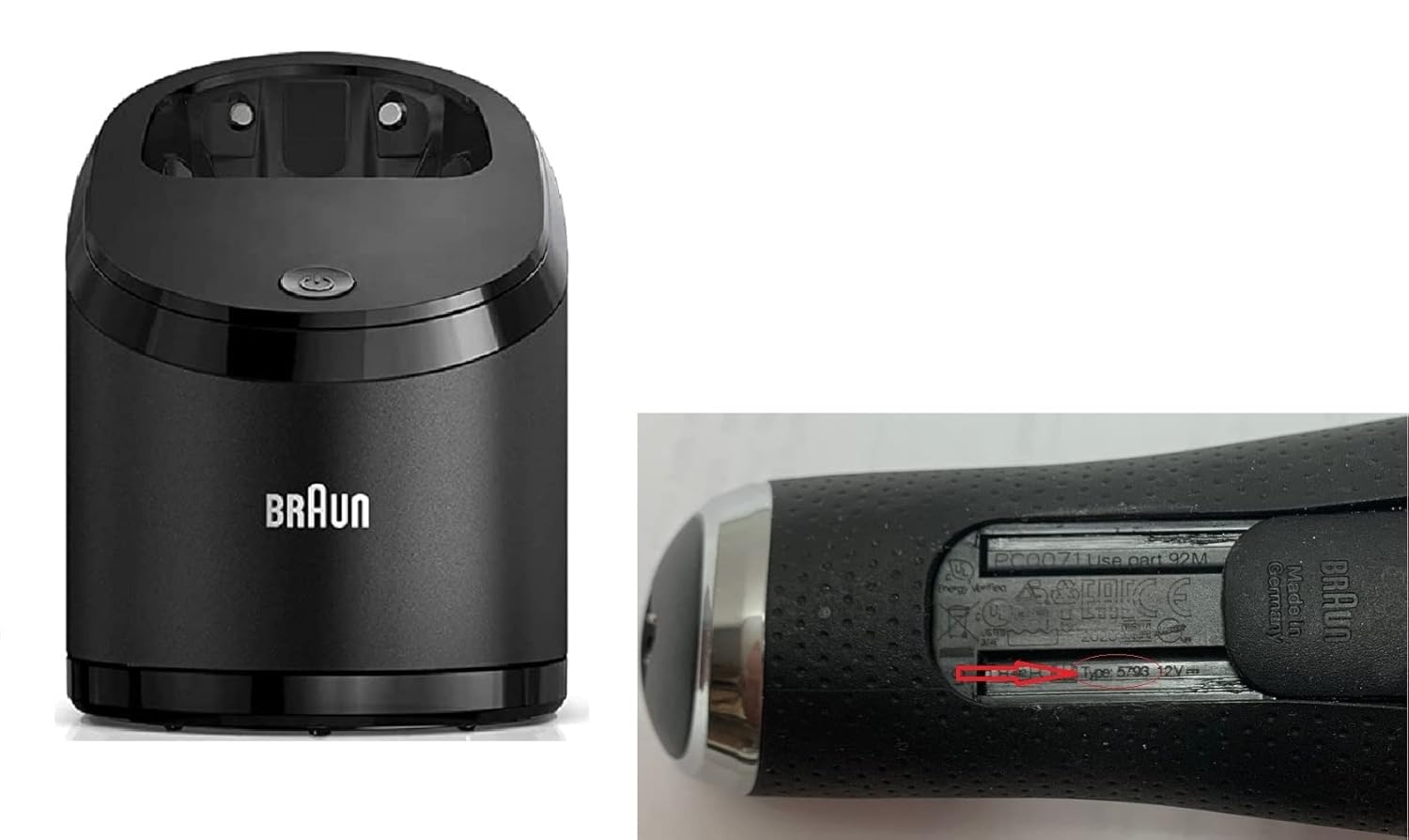 Braun Clean & Charge Base Type 5430 for Series S93(type 5793) Models ONLY Beauty