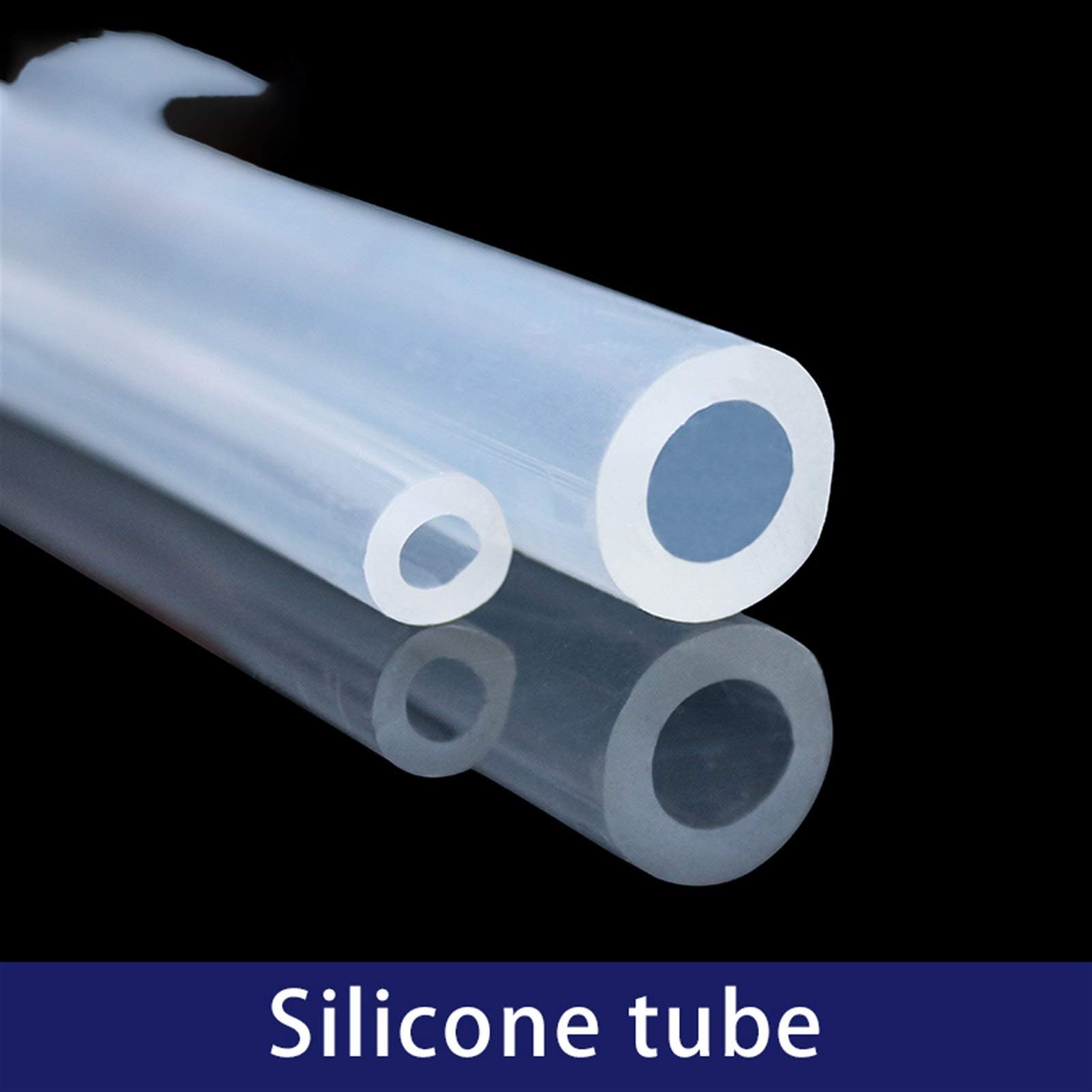 Tubo de goma de silicona flexible transparente, tubo de goma de silicona de 1 metro, varios tamaños (ID3 x OD5 mm)