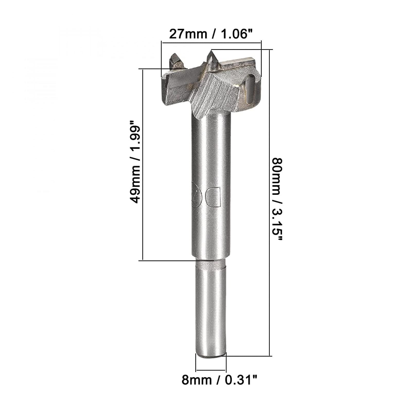 TOP-VIGOR 27mm Forstner Drill Bit, 1 Count, Woodworking Drill Bit, Recommended for Wood Furniture - Image 2