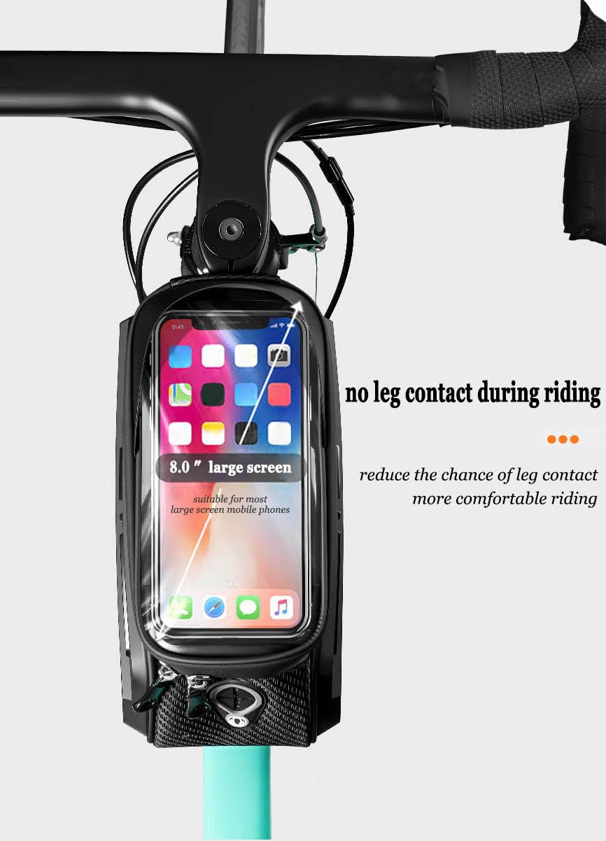 Fahrrad Rahmentasche für Giant AnyRoad Advanced 2019, wasserdichte Fahrradtasche Rahmen Handy mit TPU Sensitivem Touchscreen, Fahrrad Lenkertasche Oberrohrtasche