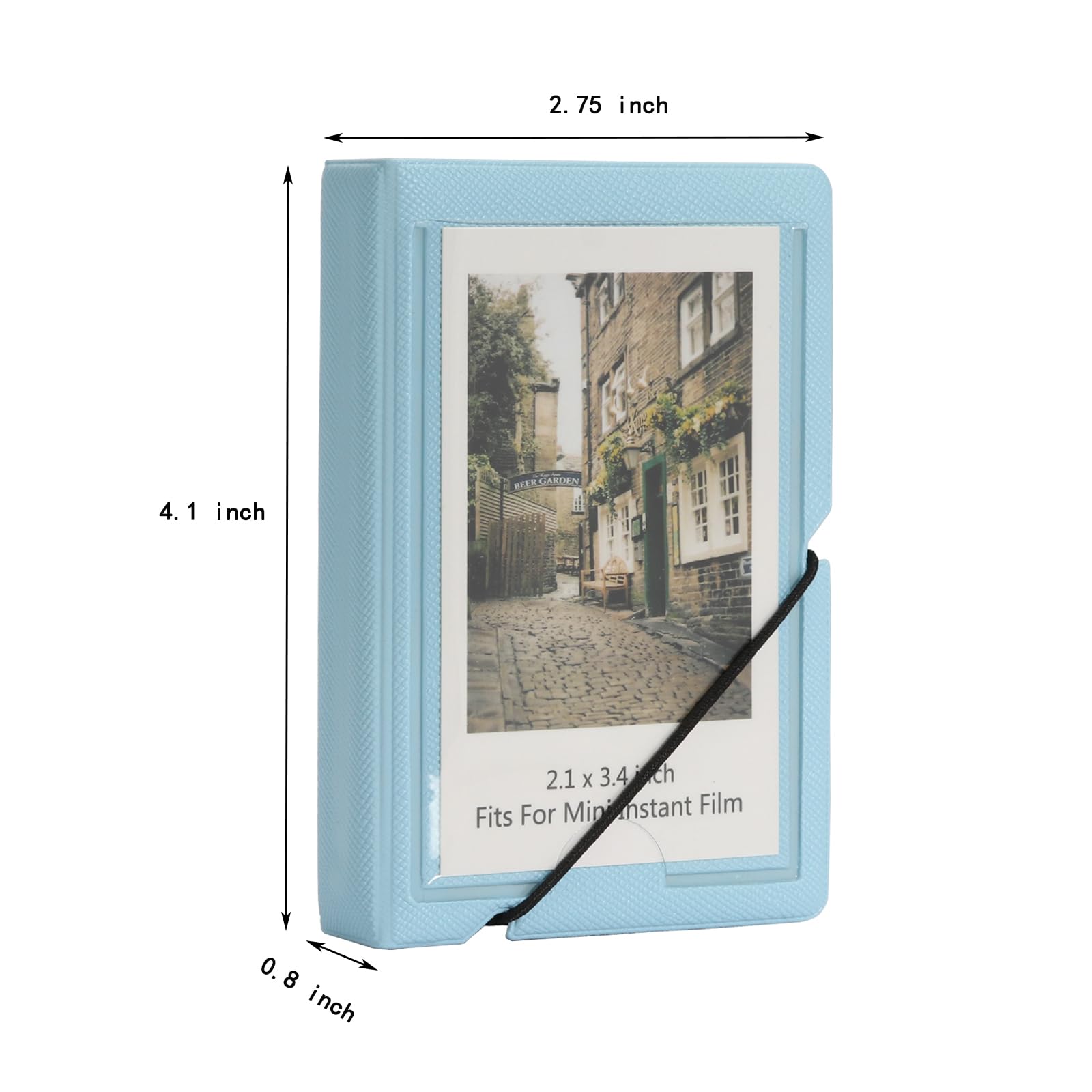 Mini album fotografico istantaneo, contiene 28 foto, adatto per Fujufilm Instax Mini 11 9 8 8+ 70 7S 90 25, Polaroid, Lomography (celeste)