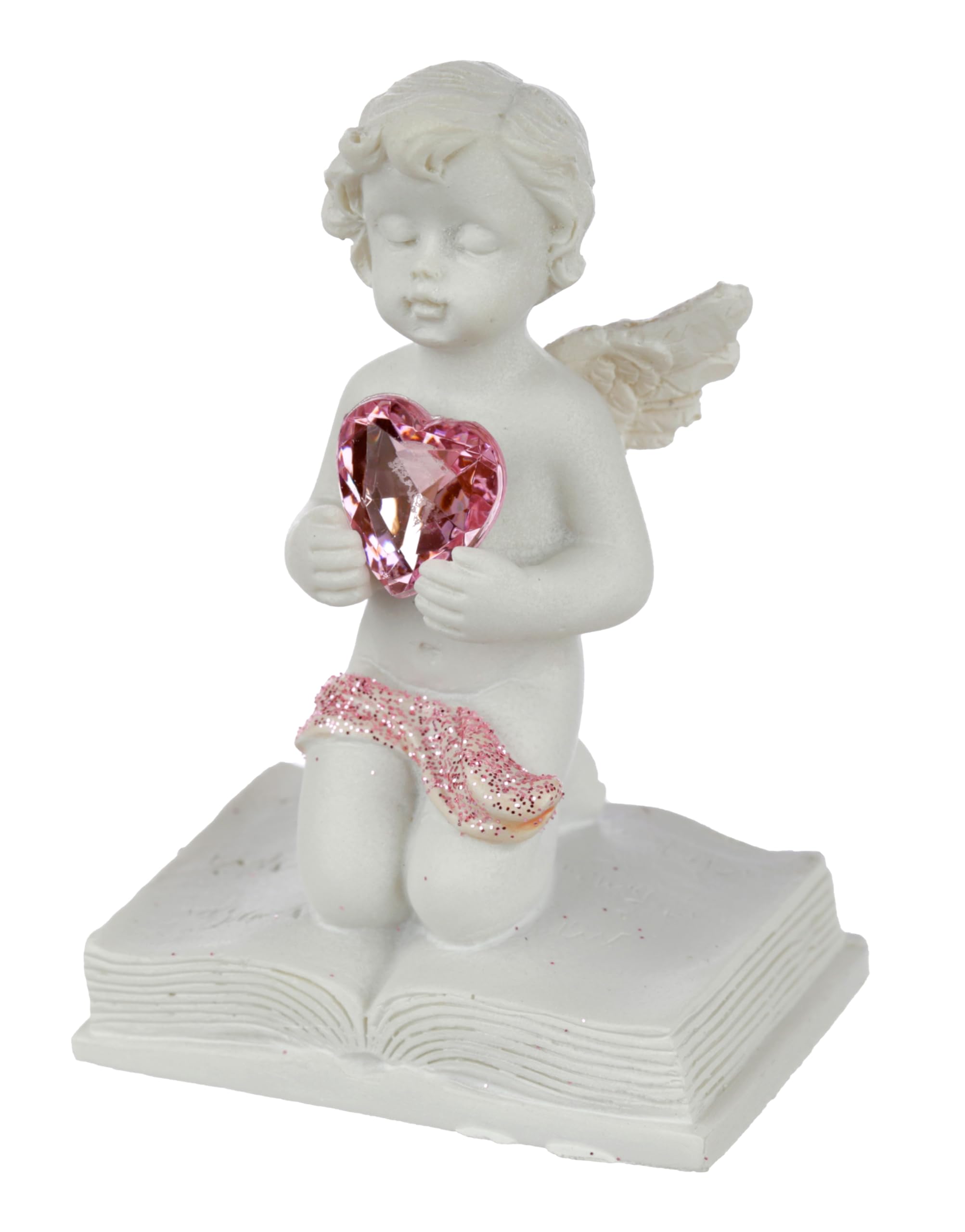Puckator White Peace Of Heaven Happily Ever After Cherub Figurine - Romantic Modern Love Wedding Gift Gifts For Girlfriend Fairy Fairies Grave Ornaments Figurine Valentines Day Gifts For Her Him Home Decor