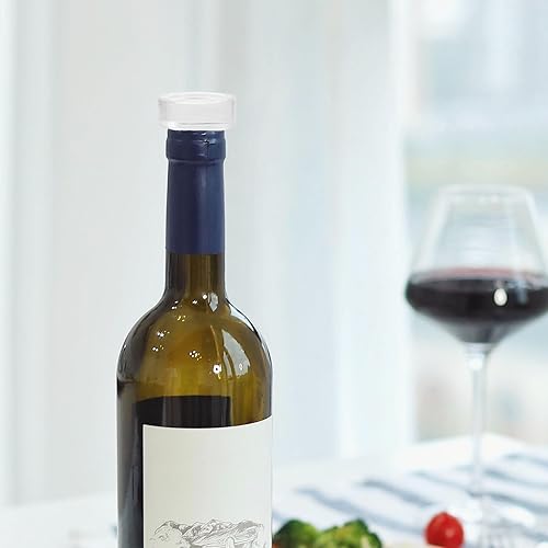 Miniatura 3 de Luxshiny Tapones de botella de vino de vidrio en forma de 10 uds. Tapones de vino reutilizables, sellado a prueba de fugas para el hogar,