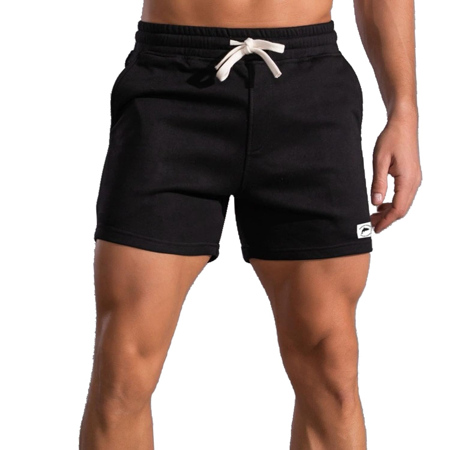 Mens 5 Inch 7 Inch Cotton Shorts Mens Sweat Athletic Shorts for Men Gym Worket Short with Pockets