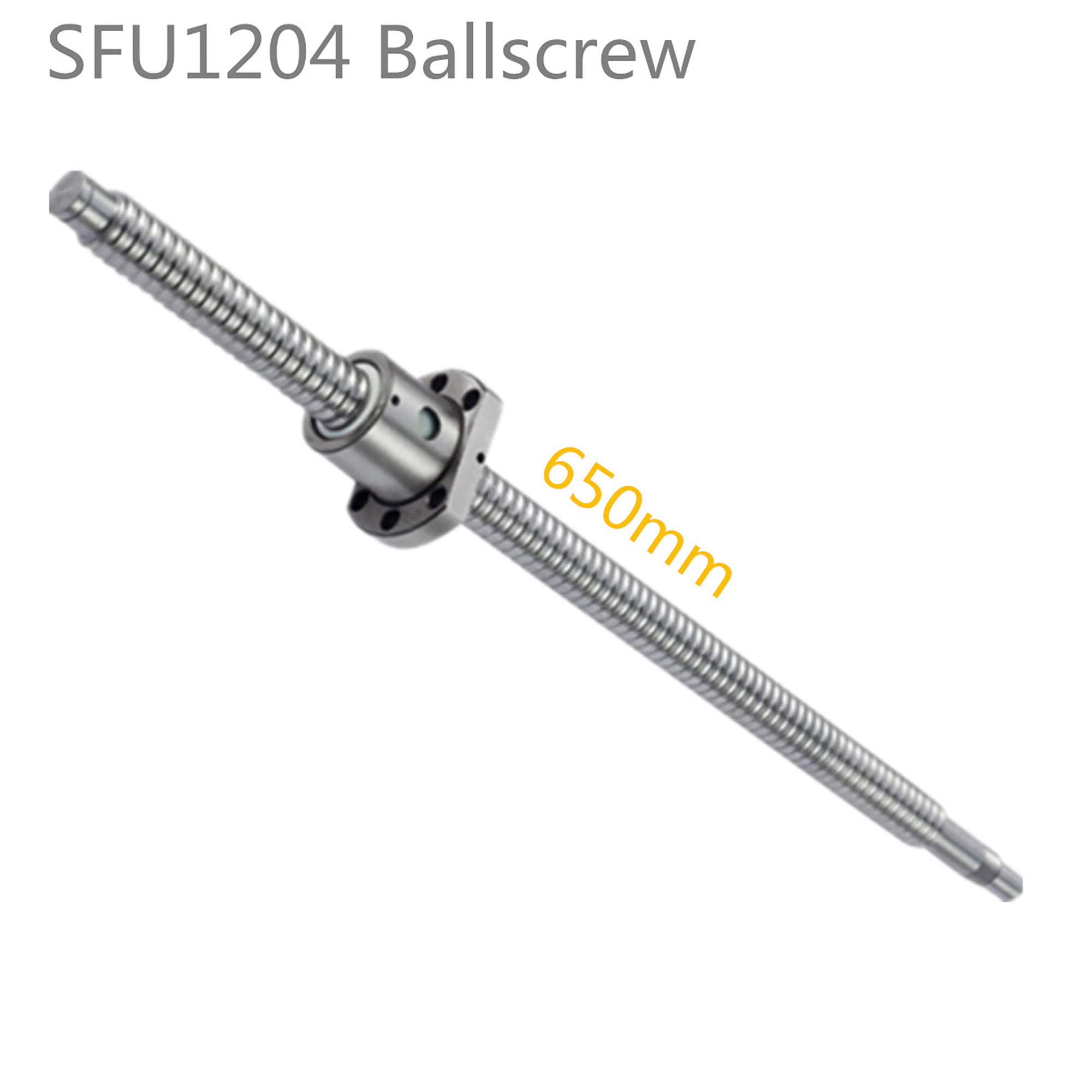 SFU1204 12mm 650mm with Nut Lead Ball Screw End Machining Antibacklash Overall Length Appro 25.6 inch for CNC Machine