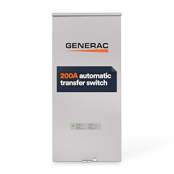 Generac Next Gen 200 Amp Automatic Generator Transfer Switch, Open Transition, Service Rated, Factory-Installed Whole-Home Surge Protection, Outdoor Enclosure