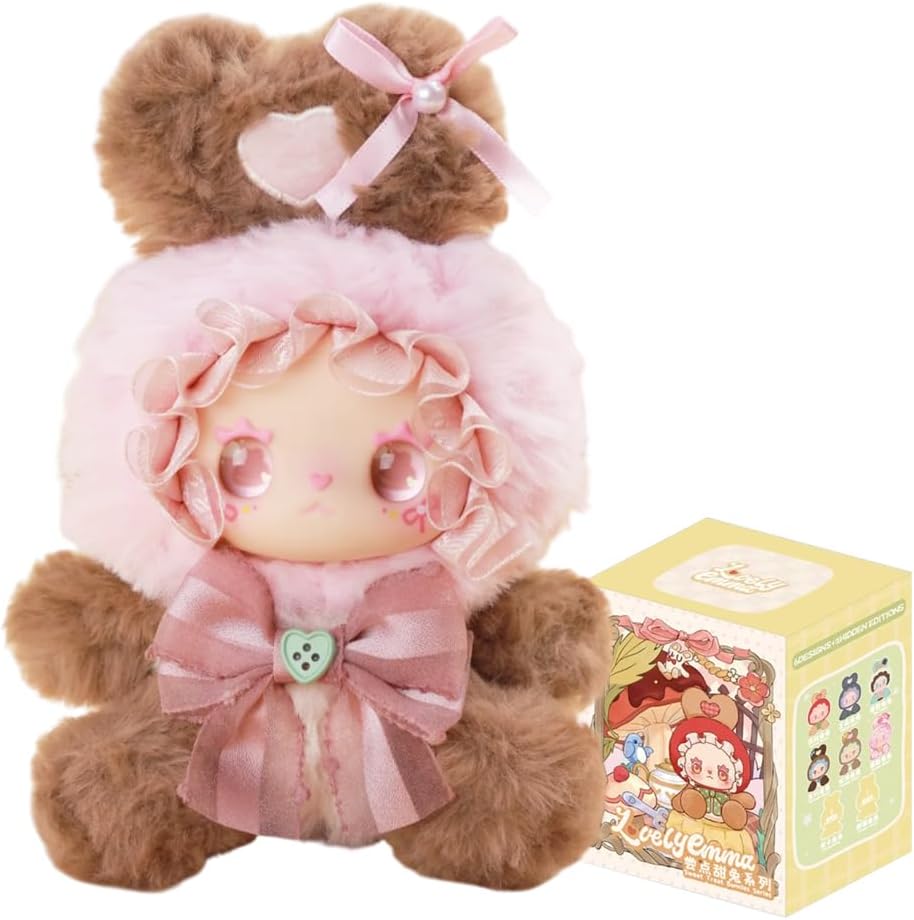 CALEMBOU Vinyl Plush Blind Box, Lovely Emma Sweet Treat Bunnies Series Soft Stuffed Keychain Figure, Cute Bunny Collectible for Birthday Christmas, Random 1 Box