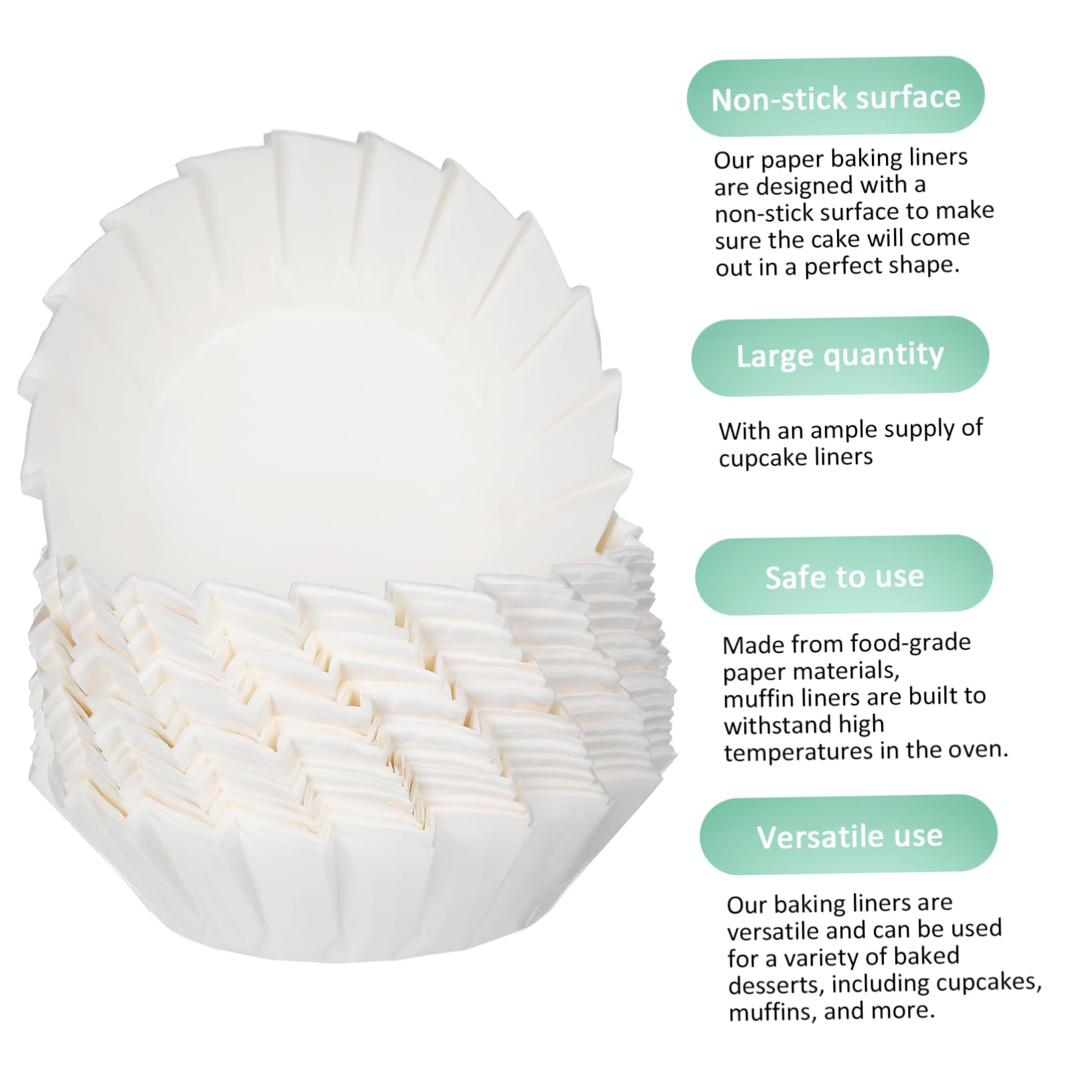 TOPBATHY Muffinförmchen Papier 800 Stk Kuchenform Muffins Cupcake-halter-liner Cupcake-becher Kuchenförmchen Rund Backzubehör -pappbecher Halter Für Muffinförmchen Muffinbecher Hochzeit Papier