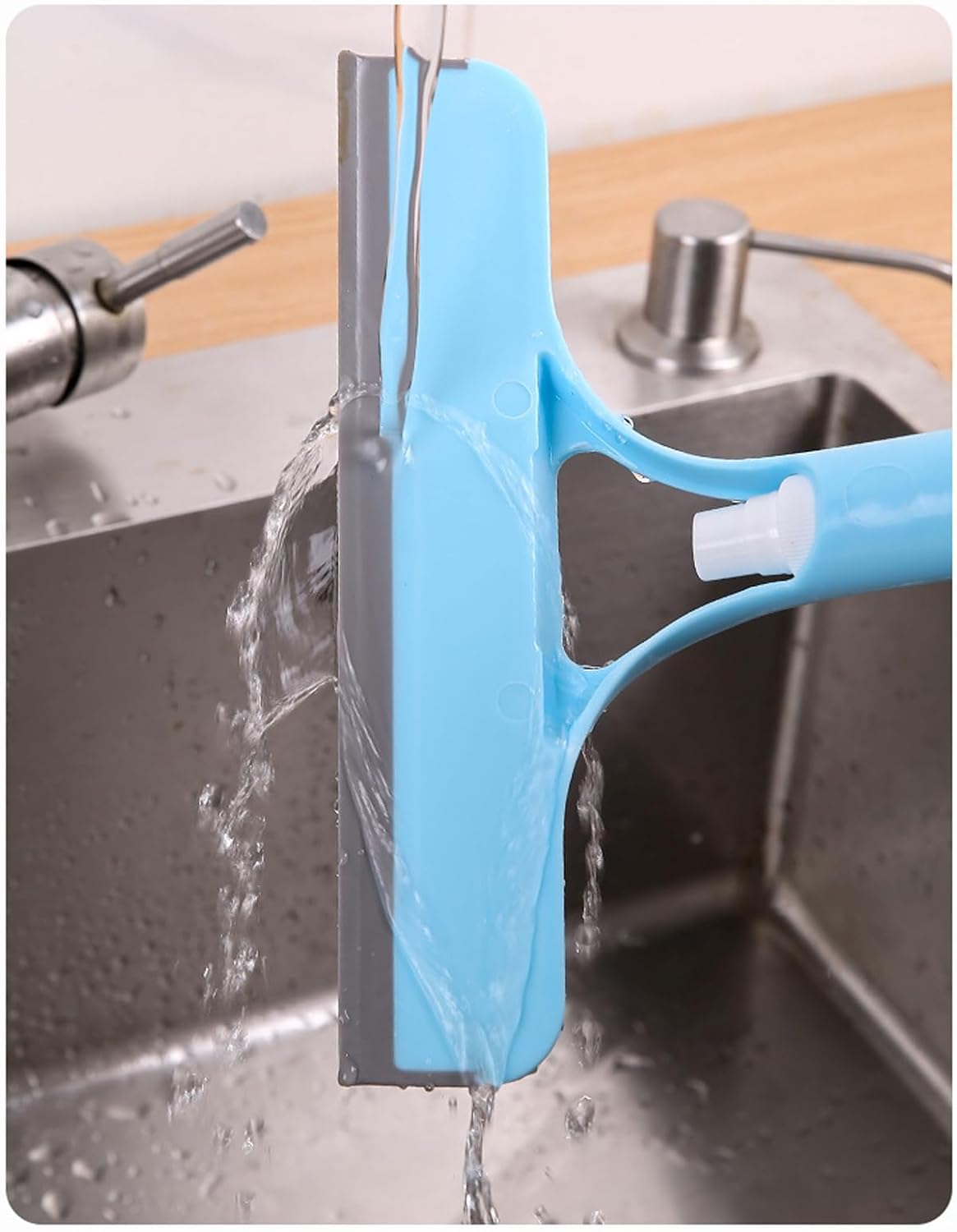 Squeegee Glass with Soft Silicones Scraper for Car Windshields Shower Door Silicones Glass Implement