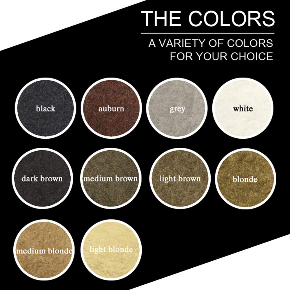 Fibras de Cabello Naturales para Cabello Fino y Escaso, Efecto Inmediato (Marron oscuro)