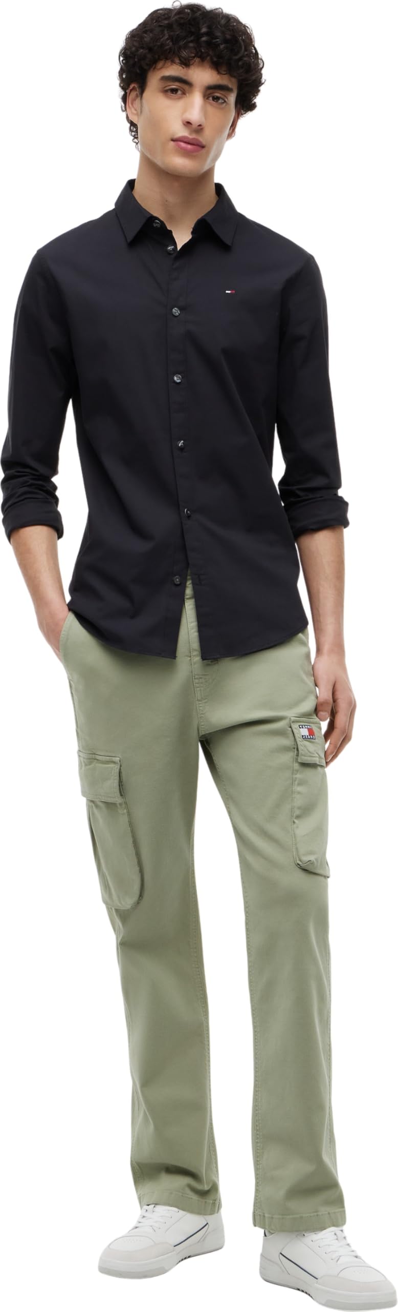 Tommy Jeans Original Stretch Koszula, Tommy Black 078, S