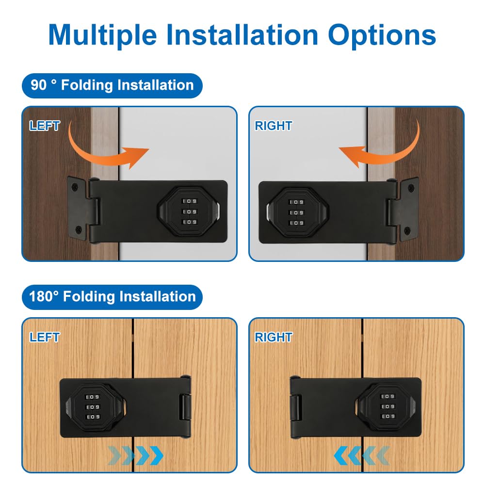 Serratura A Combinazione Per Armadi E Cassetti - Sicura Senza Chiavi, 999 Combinazioni, Facile Installazione Fai Da Te - Foto 3