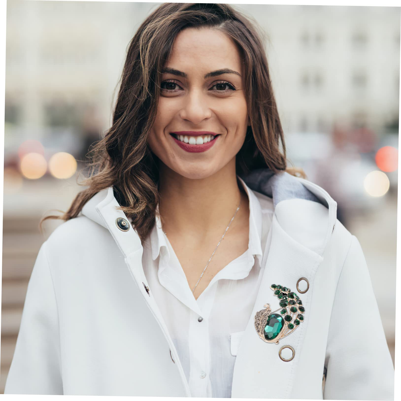 4 Piezas Broche De Cristal Abrigo Broche Clip Tapas Para Las Mujeres Brillante Ropa Pin Sombrero Para Las Mujeres Pendientes De Pavo Real Para Las Sombreros