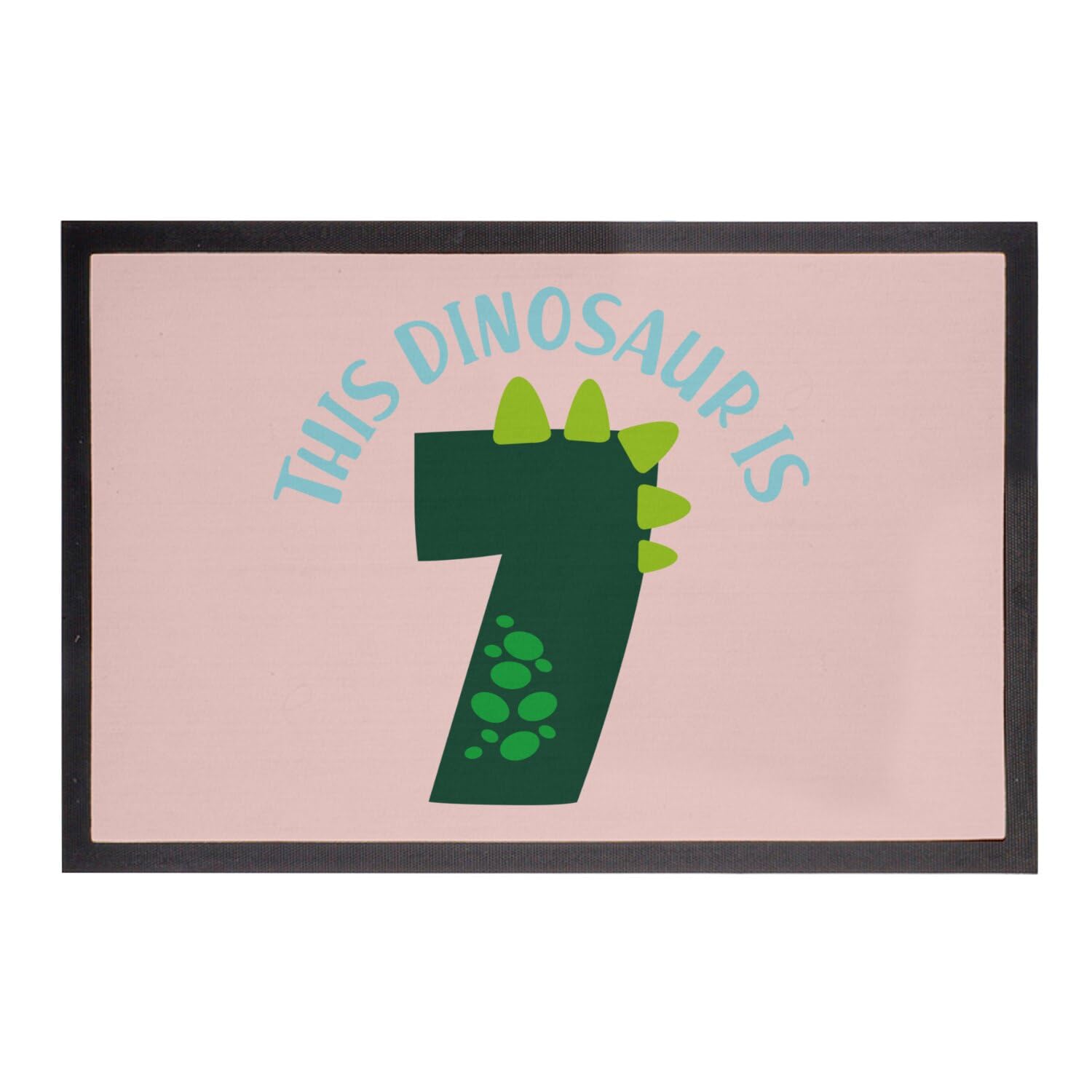 Paillasson Rose Dinosaure Tapis Entrée Anniversaire Enfant 7 Ans Cadeau Thématique