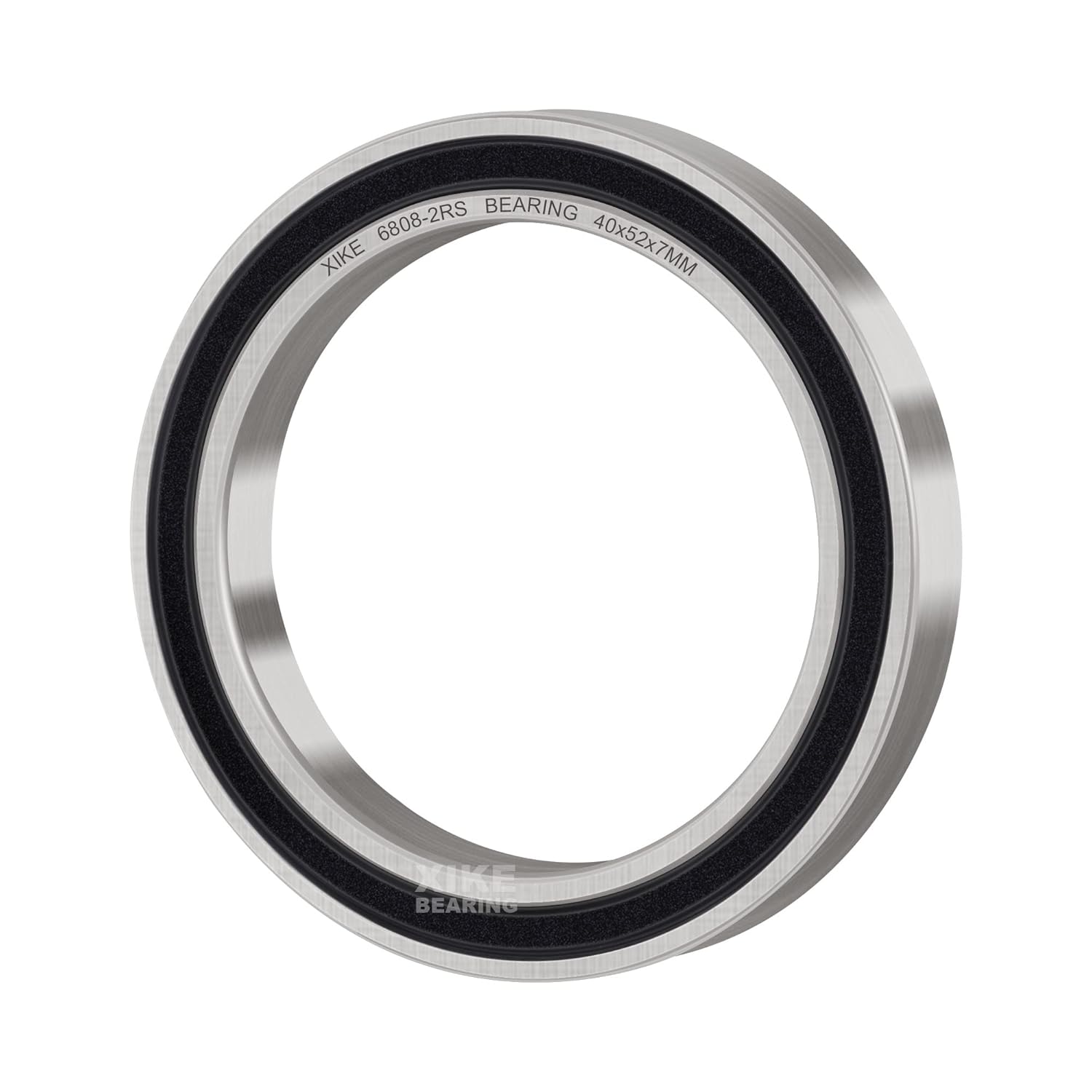XIKE 10 Pcs 6808-2RS Bearings 40x52x7mm, Double Rubber Seals and Pre-Lubricated, Deep Groove Ball Bearing.