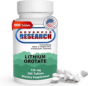 Dr. Hans Nieper Lithium Orotate Tablets, 200 Count