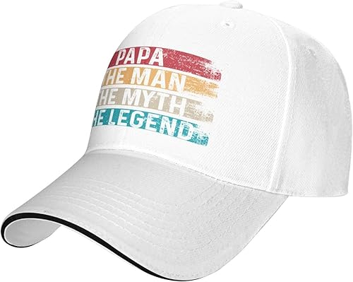 Papa The Man The Myth The Legend - Gorra de béisbol para hombres y mujeres, ajustable, divertido sombrero para papá