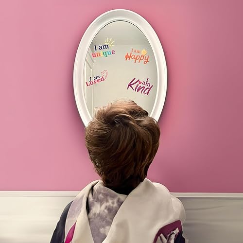 Miniatura 5 de Adhesivo estático de afirmación positiva  Espejo de ventana  Sin adhesivo  Reutilizable  Ideal para profesores, educadores, padres y niños, aumenta